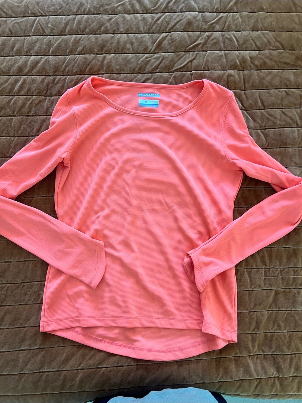 Columbia Coral Pink Long-Sleeve Scoop Neck Sun Protection Top
